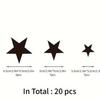 20pcs/1set Star Wall Sticker 3D Acrylic Irregular Mirror Vanity Living Room Decoration Cartoon Wall Stickers for Room Home Decor