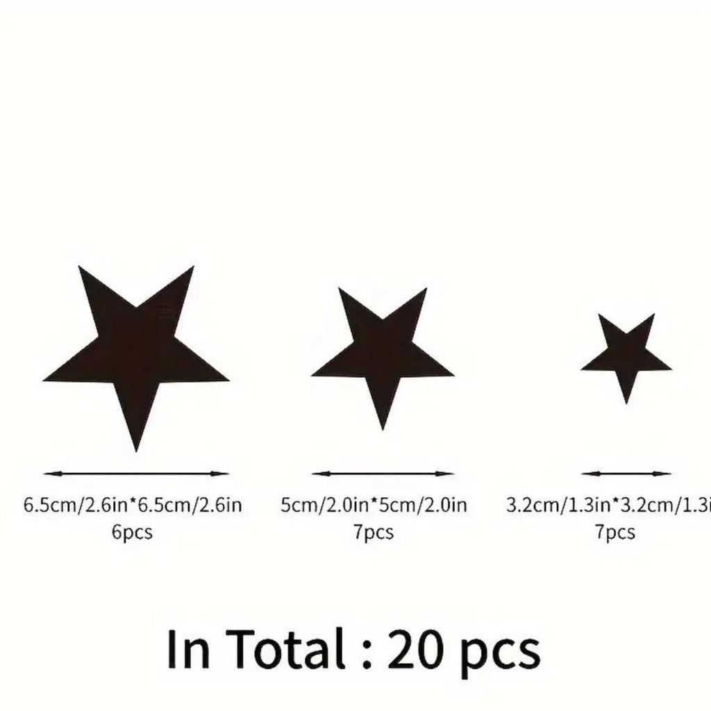 20pcs/1set Star Wall Sticker 3D Acrylic Irregular Mirror Vanity Living Room Decoration Cartoon Wall Stickers for Room Home Decor