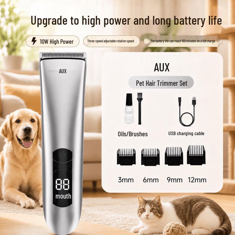 AUX Professional Low-Noise Pet Clipper CN plug (adapter included)