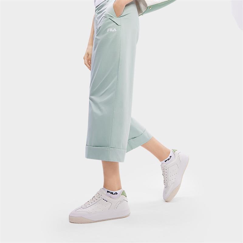 Fila Olimpica Classic White Sneakers Fashion Trend Low-Top Skate Shoes Women Sneakers Standard-White Nile-Green F12W431203FCN