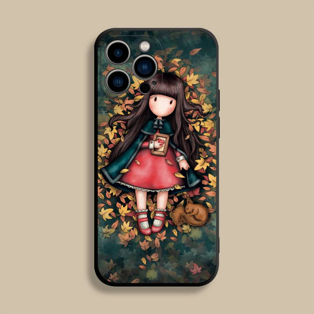 Custodia per Telefono S-Santoro G-Gorjusses Per iPhone 17,16,15,14,13,12,Pro,Max,Plus,E,SE4,Air,Mini Cover Morbida Nera