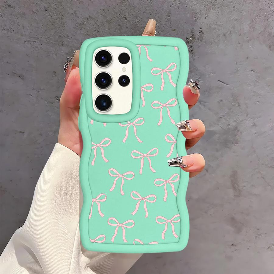 Case for Samsung Galaxy S22 Ultra S23 Plus S24 S20 FE S25+ S21 S24+ S25 Soft Phone Cover Fashion Pink Bow