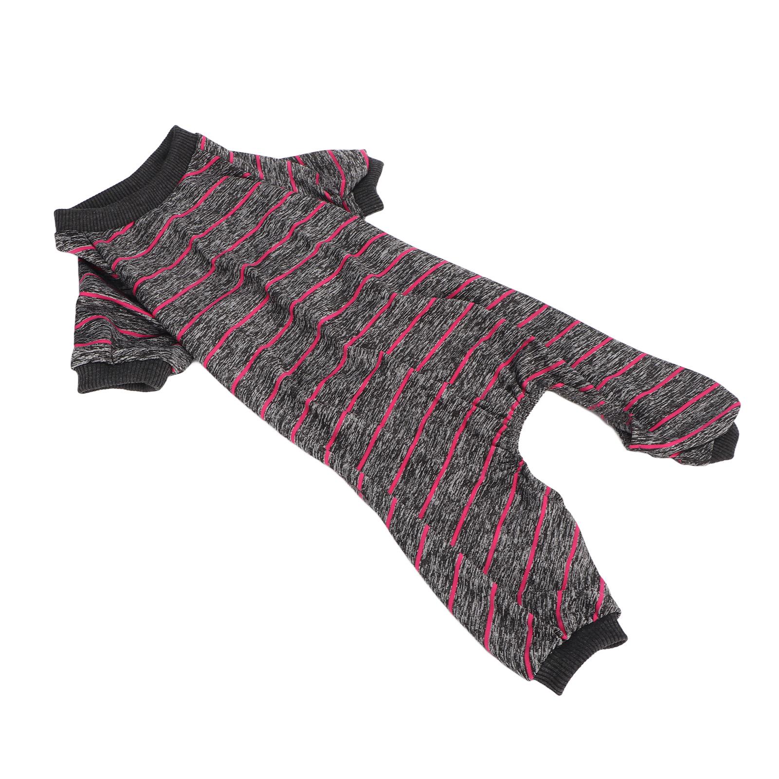 Dog Striped Pajamas Thin Breathable 4 Legs Pet Pajamas Dog Apparels for Summer Home XS XS