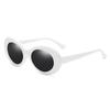 Grunge 90s Retro UV Fashion Accessory [SELECOCO] Sunglasses, Oval, Classic, Men's & Women's, Protection, (White)