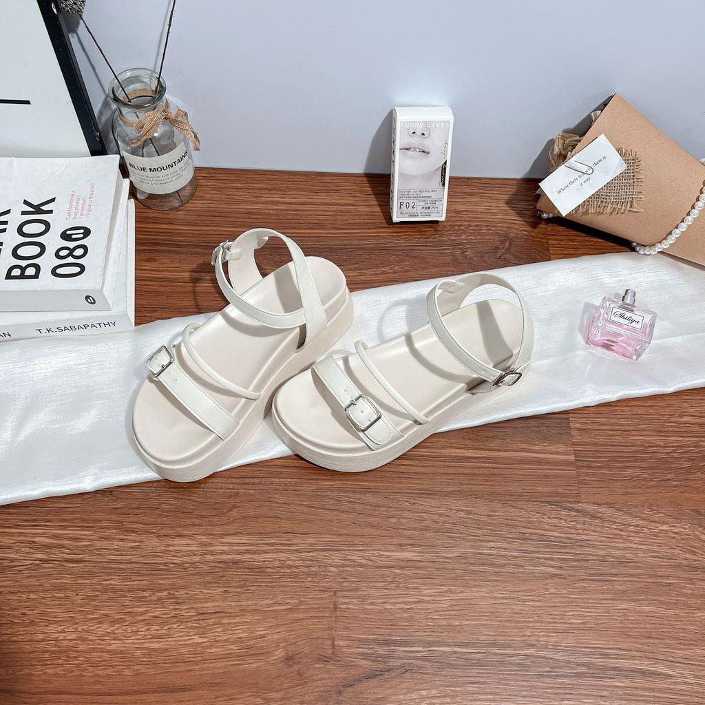 Yuanlitong platform sandals women's small height increase women's shoes fairy style fashion word strap temperament sandals versatile