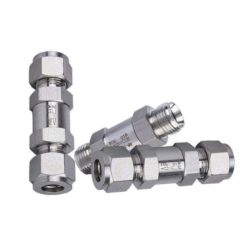 Fit 3/6/8/10/12/18mm 1/8" 1/4" 3/8" 1/2" OD Tube Stainless Steel 304 Ferrule One-way Valve Non Return Check Valves For Water Gas