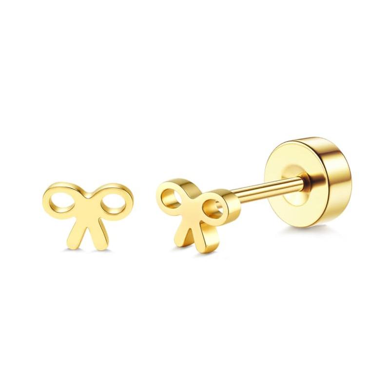 

Bobisty 1 Pair 14K Gold Plated Flat Back Stud Hoops Earrings for Women Men CZ Stainless Steel Cute Cartilage Piercing Jewelry