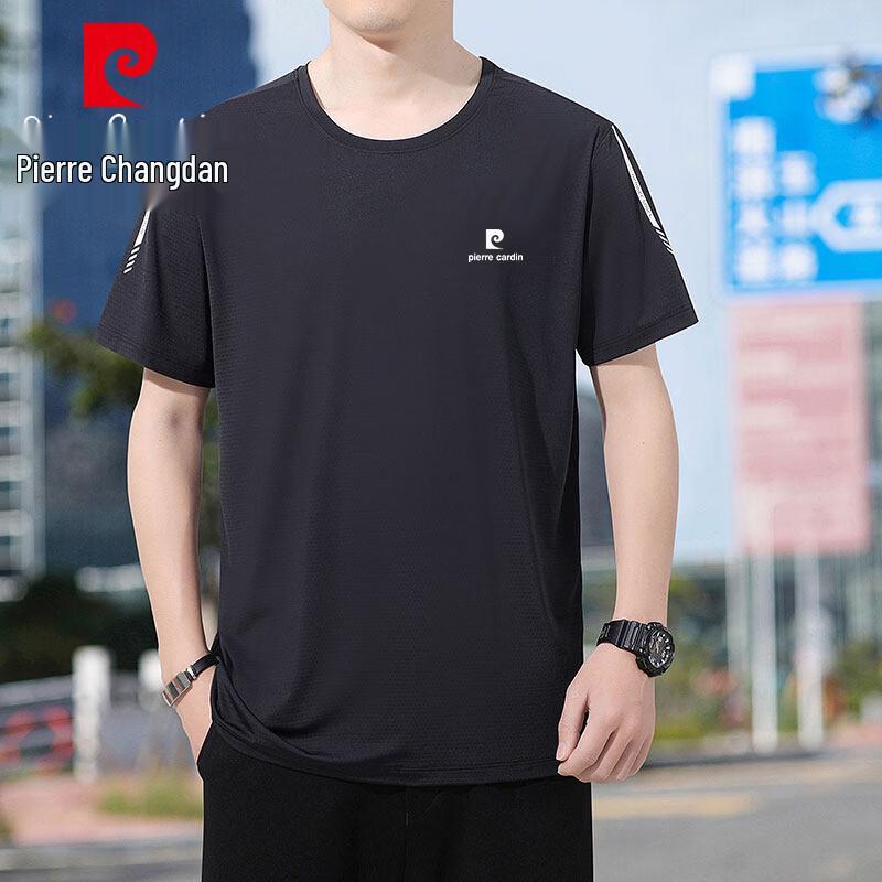 

Pierre Cardin Men s Summer Ice Silk Short Sleeve T-shirt 2XL