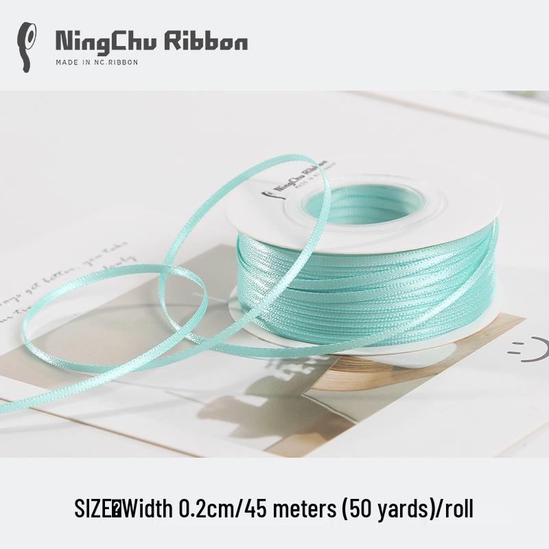 2mm Double-Sided Satin Ribbon Bookmark for Wedding Bows and Gift Wrapping