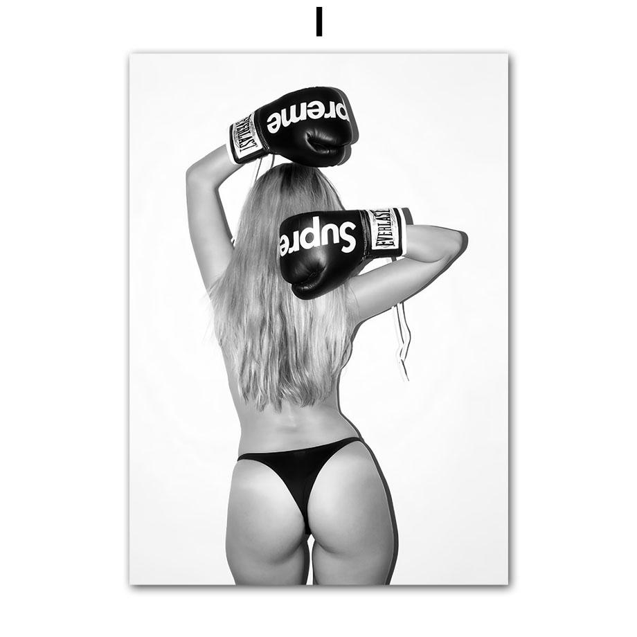 Paris Tower Fashion Girl Star Dog Black White Photos Posters Wall Art Canvas Prints Painting Picture for Living Room Home Decor