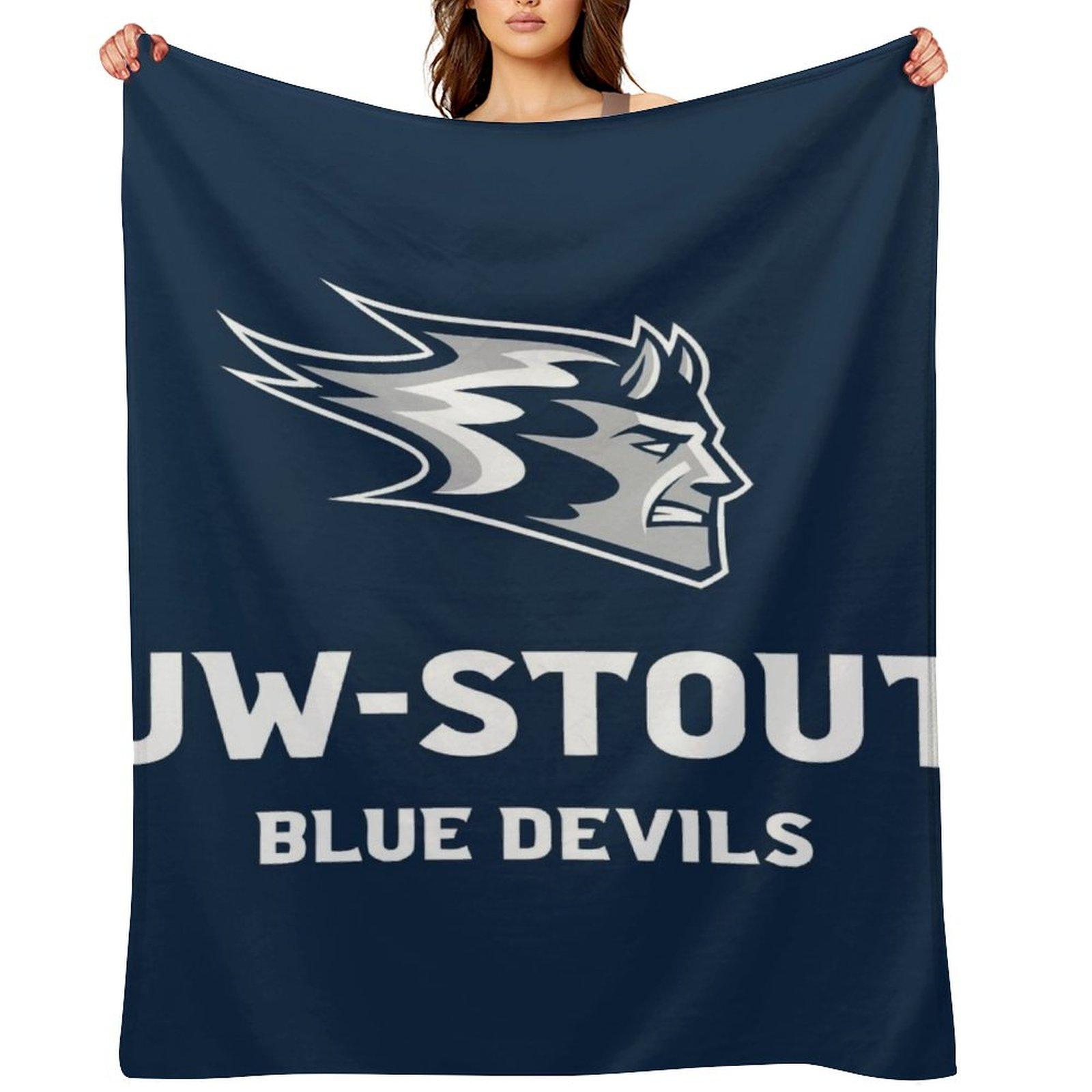 University of Wisconsina??Stout Throw Blanket Hairys Thermals For Travel Soft Big Bed Blankets 30x40in