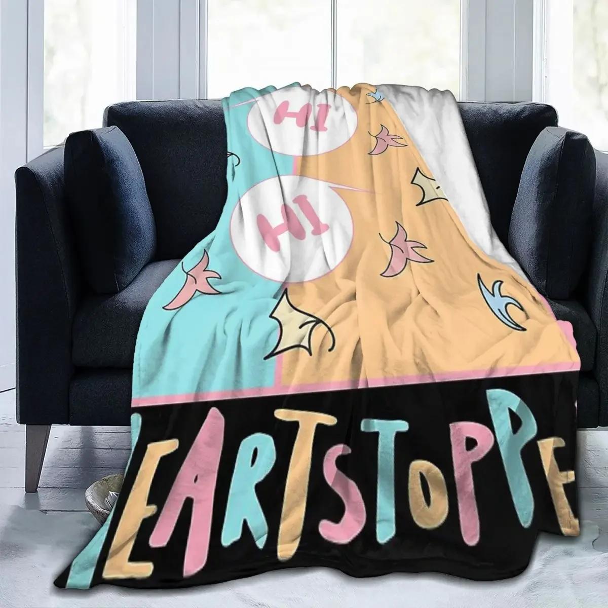 Throw Blanket Heartstopper Micro Fleece Blanket Four Sizes Modern Warm For Camping AntiPilling Blanket 75X95CM