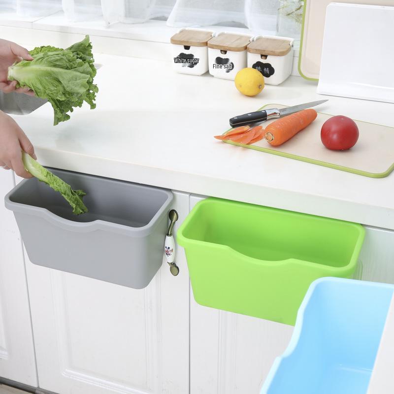 Large Wall-Mounted Hangable Kitchen Trash Can Without Lid