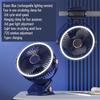 Camping Fan Rechargeable Desktop Portable Air Circulator Wireless Ceiling Electric Fan With LED Light Clip-on Room Home Fan