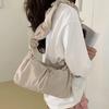 Woman Pleated Shoulder Hobo Bag Trendy Artistic Crossbody Nylon Bag Niche Design Fashionable Casual Shoulder Small Square Bag