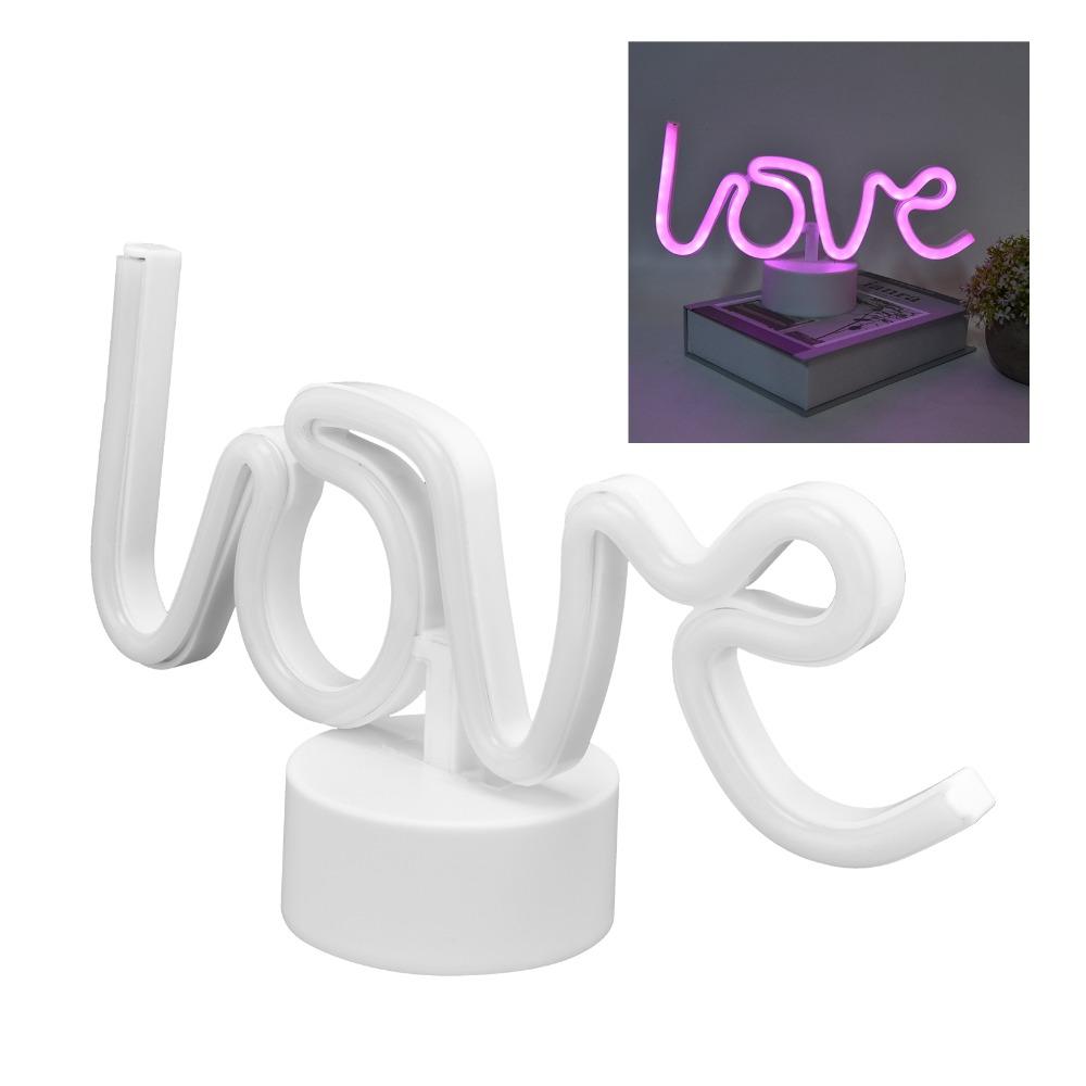 Battery Powered Neon Light Pink Light LED Neon Sign Low Energy Neon Sign Home Bedroom