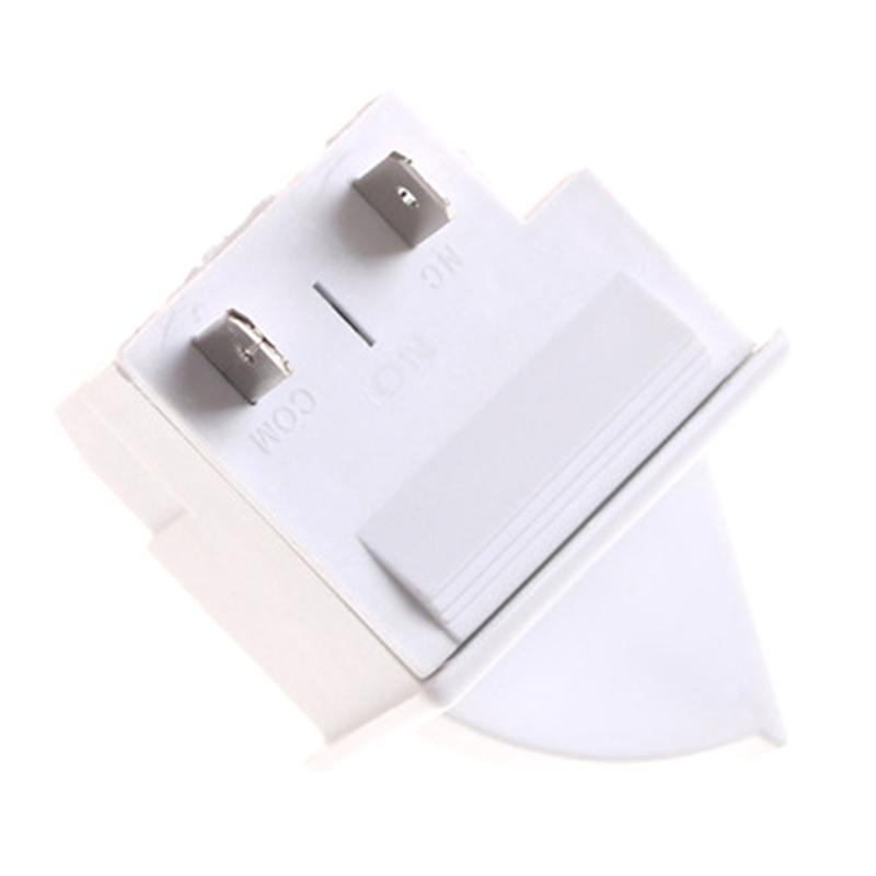Fridge Parts AC 5A 250V Plastic Switch for Refrigerator Freezer Door Lamp Light White Switch Replacement