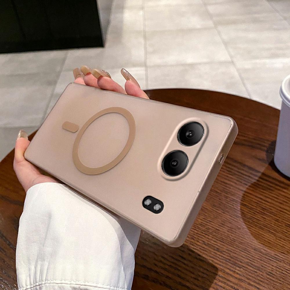For OnePlus Nord 4 Magnetic Case Compatible with MagSafe Frosted PC Phone Cover with Camera Lens Protector