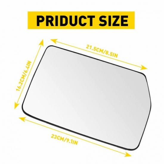 Right Side Exterior View Heated Door Glass Fit 2005-2010 Ford Mirror F150 Truck