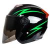 Unisex 3/4 Motorcycle Helmet With Dual Lens Anti-Fog Visor Scooter Commuting All ABS
