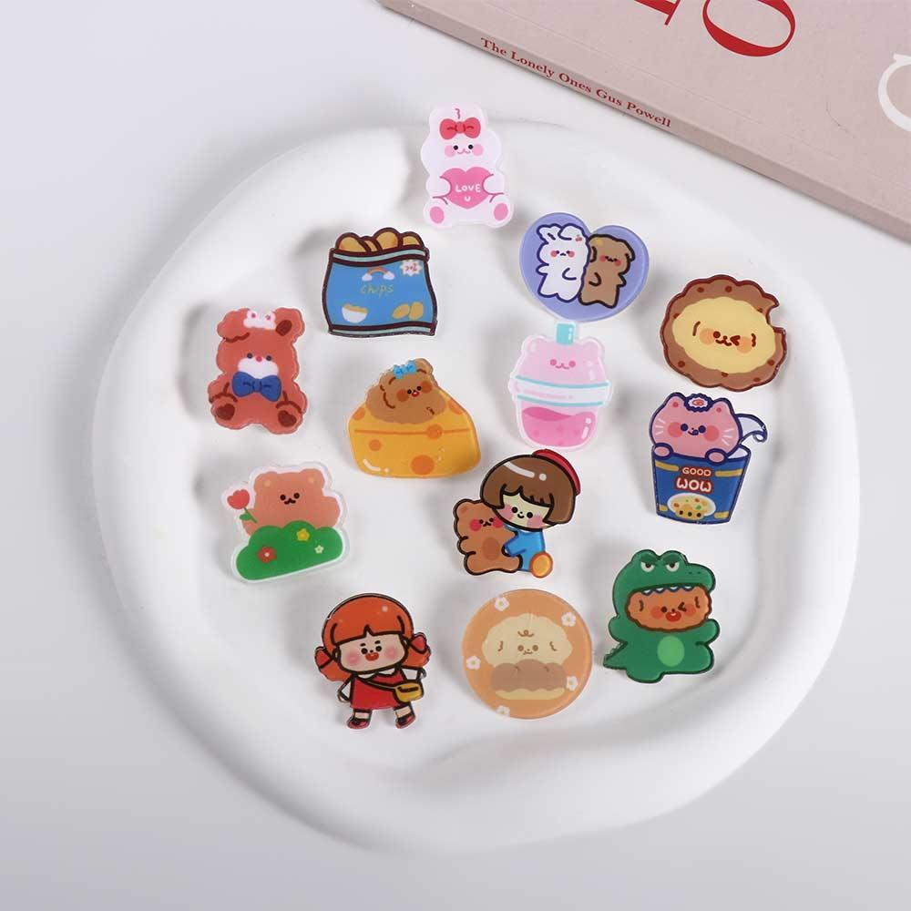 Kawaii Fashion Student Acrylic Fashion Jewelry Cartoon Brooch Korean Style Brooch Bag Ornament