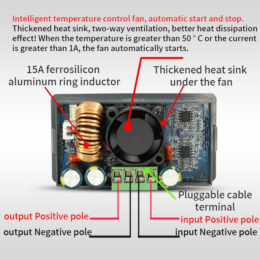 XY5008E CNC reglabil DC Buck Converter Sursă de alimentare reglată Tensiune constantă Curent constant întreținere Step-down Modul