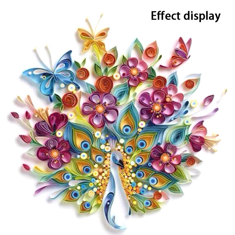 120Pcs/Set Paper Quilling Strips Set 5Mm 53Cm Paper For Craft Diy Quilling Tool
