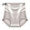 Moisture Wicking Panties Seamless High-Rise Tummy Control Briefs Women Breathable Microfiber Underwear Stretch Soft Stretchy Silky Fabric Mesh Panels