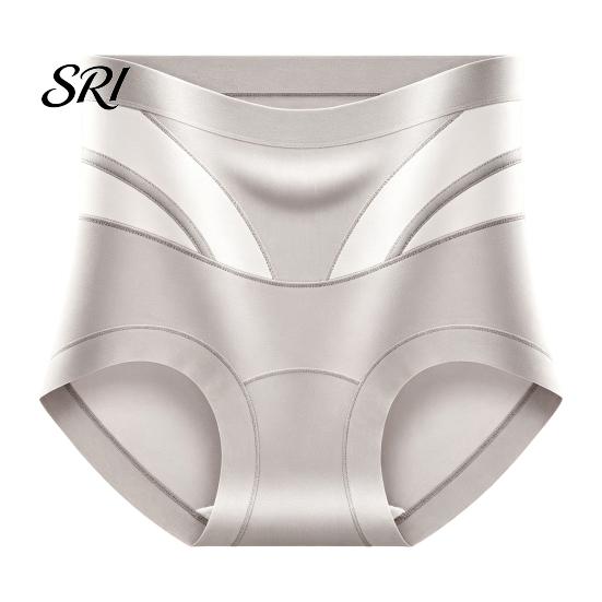 Moisture Wicking Panties Seamless High-Rise Tummy Control Briefs Women Breathable Microfiber Underwear Stretch Soft Stretchy Silky Fabric Mesh Panels