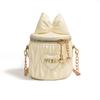 Bows Bucket Bag, Chic Heart-shaped Shoulder Bag, Children's Chain Crossbody Bag