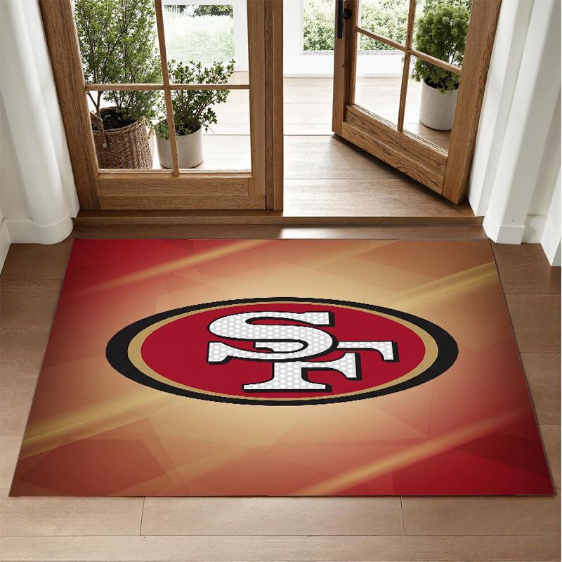 San Francisco 49ers Design Kristall-Samt-Teppich Weiche Dekorationsmatte für Schlafzimmer Eingang