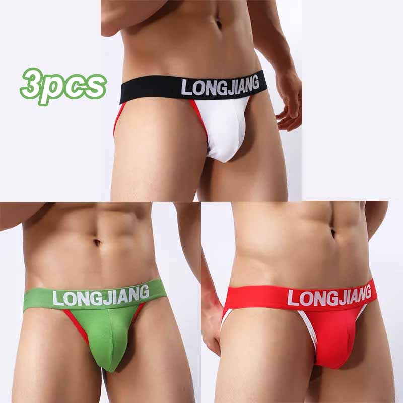 3 szt. Cienka bawełniana bielizna męska Sexy Fashion U wypukła figi Wygodna oddychająca krótka bielizna