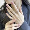 2 Stück Modische Ringe mit Herz-Ausschnitt Öffnungsringe Bequem zu tragen Fingerringe Party-Accessoire Ringe Metalltextur