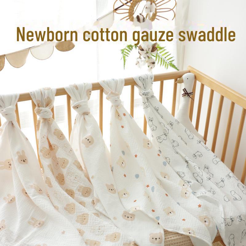 Breathable Double-Layer Cotton Baby Swaddle Blanket