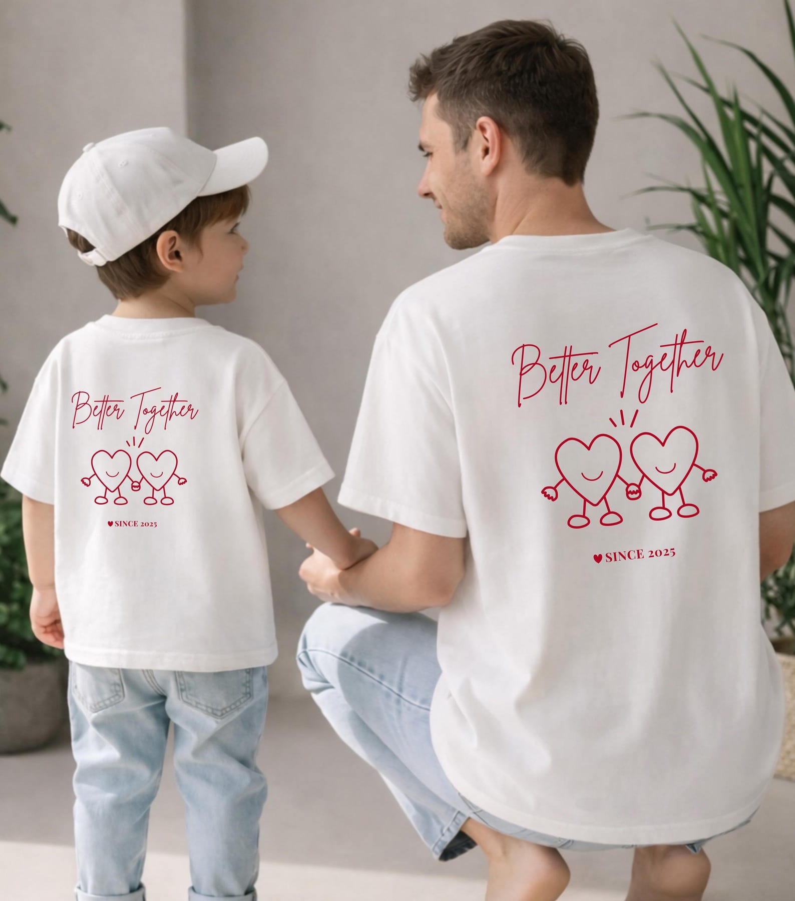 Matching T-shirt set Better Together – Dad & Mini – Father-child outfit – Family look – Father s Day gift idea S