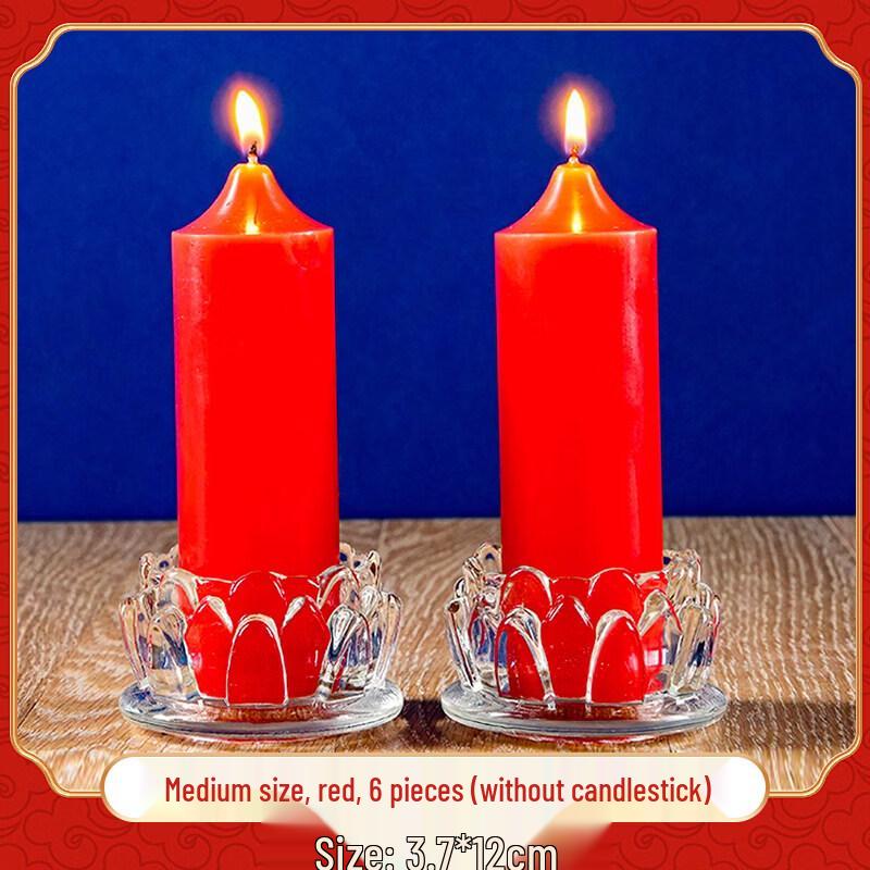 LIEI Smokeless Odorless Red Candle