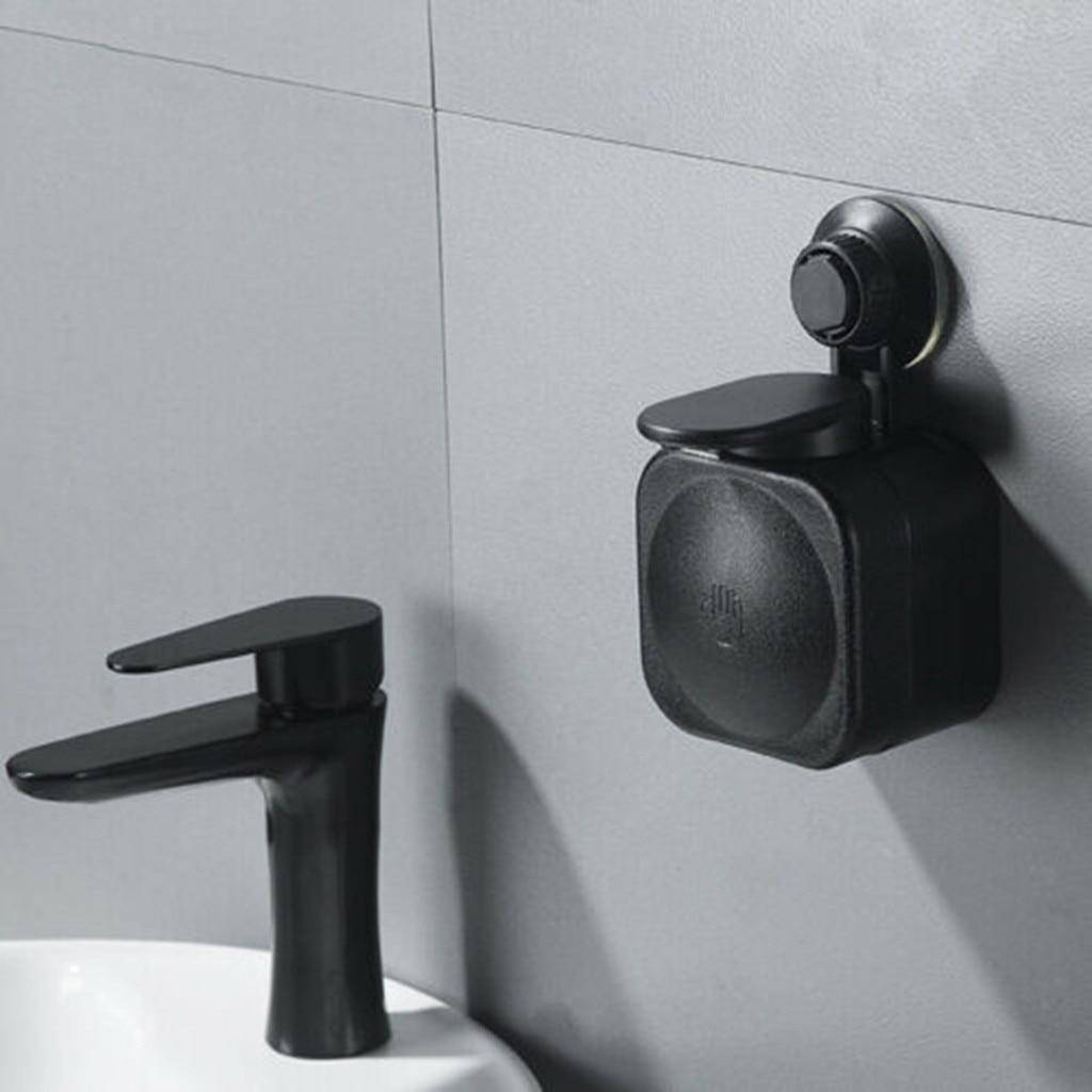 Suction Cup Soap Dispenser Wall Mounted ABS Waterproof Soap Box for Bathroom Storage Box