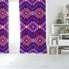 2pcs- Bohemian look purple polyester material curtains, pole bag curtains 42 * 84, bedroom, living room, family space decoration