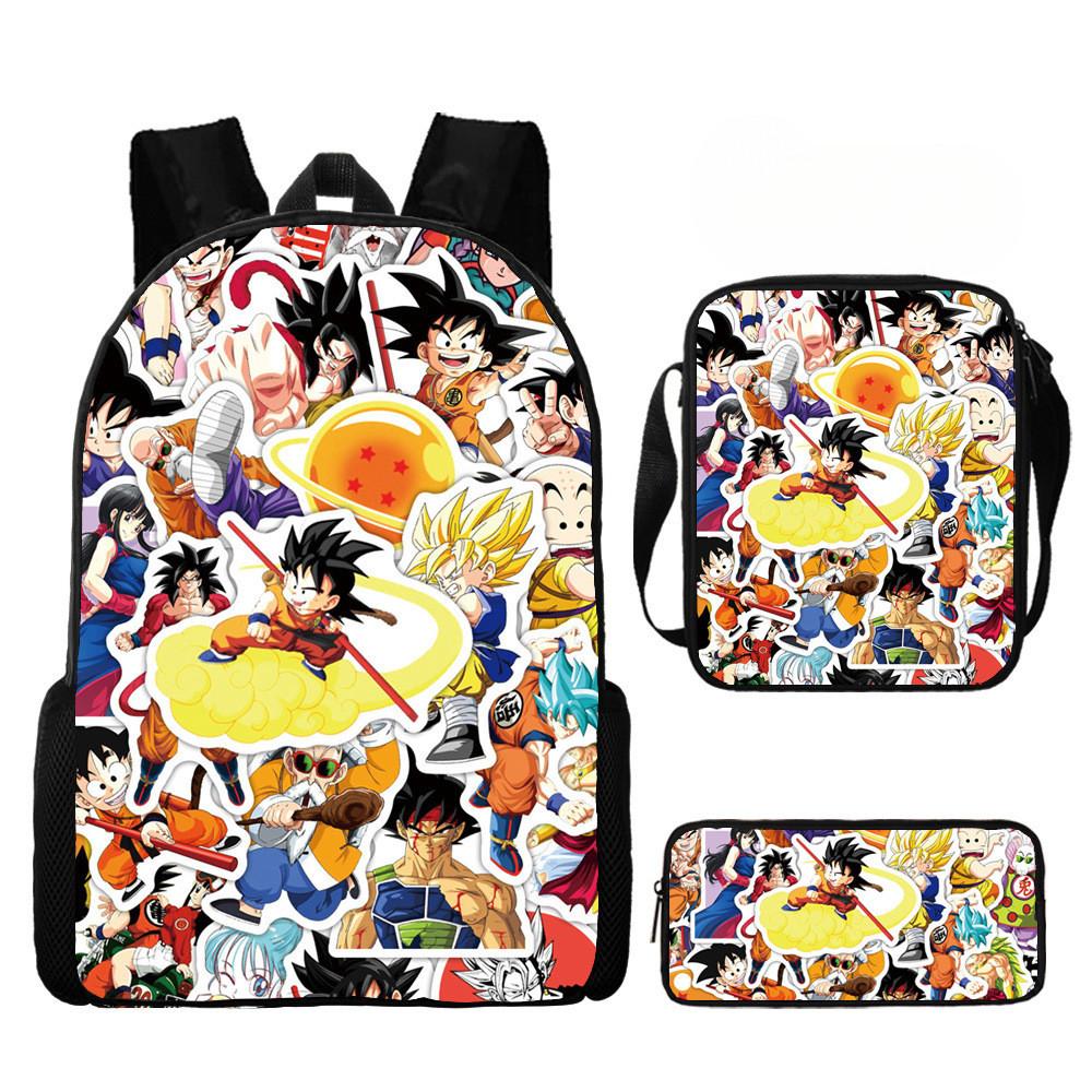 Dragon Ball Z Backpack Set With Waterproof Oxford Cloth For School Kids