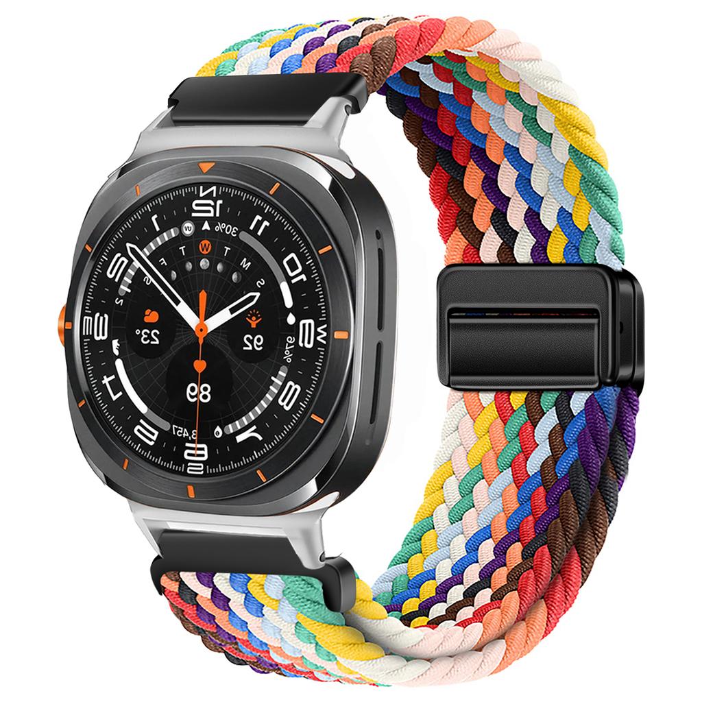 For Samsung Galaxy Watch Ultra Strap 47mm Accessories Magnetic Nylon Braided sport Bracelet Correa Galaxy Watch 7 Ultra Band