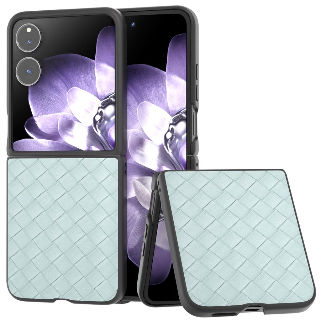 Für Xiaomi Mix Flip 5G Hülle Gewebte Textur PU-Lederbeschichtete PC Handyhülle