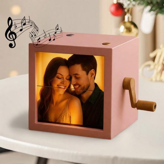 Yousheng Індивідуальна фото-розгорткова коробка Ручна розгорткова книжка-картинки з підсвіткою Персоналізована фото-розгорткова коробка Рамка Анімаційна машина Подарунки на Різдво