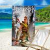 Ultra-Soft Beach Towel with Horizon Theme,Ideal for Pool - Camping, Diving - Perfect Travel Essential, Vibrant Beach Towel.