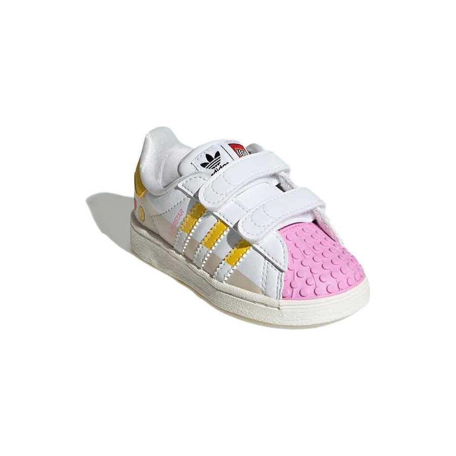 adidas LEGO x Superstar CF I I Love Lego - Pink Baby Sneakers White Cloud-White Yellow IF2912
