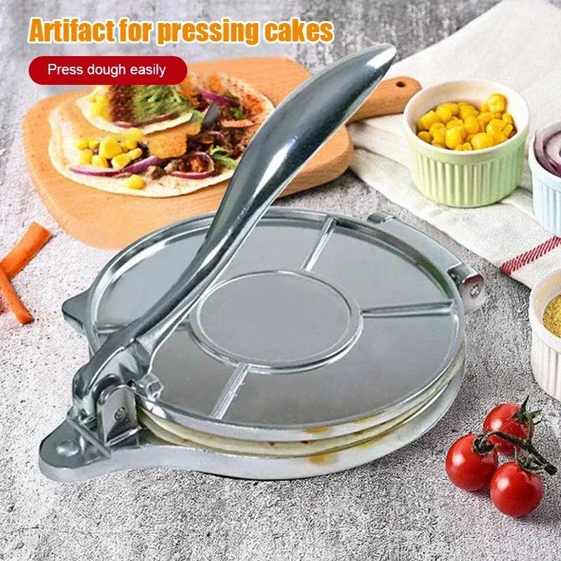 1pc Tortilla Press Maker Aluminium Alloy Manual Corn Tortillas Dough Pressing Tools Kitchen Bakeware Cooking Accessories
