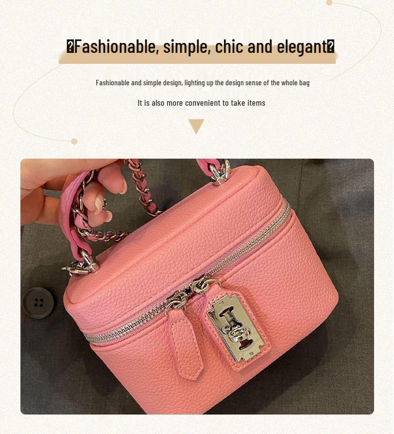 Women's Fashion Square Lock Chain Crossbody Bag