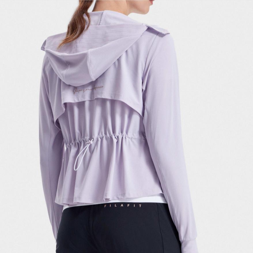 Fila Latte Girl 3.0 Solid Color UV Protection Lightweight Breathable Sun Protection Jacket Women Jackets Chrysanthemum-Purple A11W321505FPU