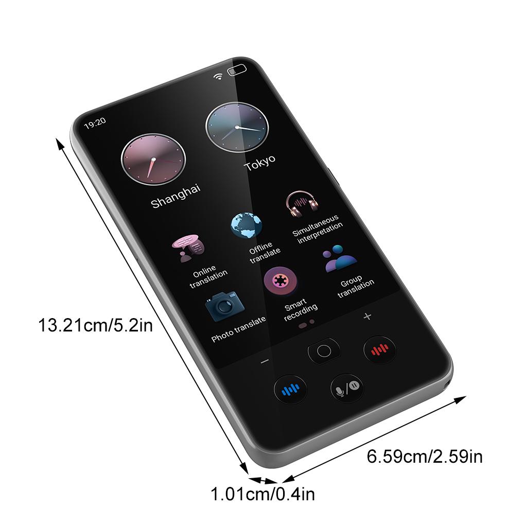 S85 Pro Language Translator Device 4 Inch 138 Languages Voice Video Recording Translating Offline Translation 8GB 2000mAh