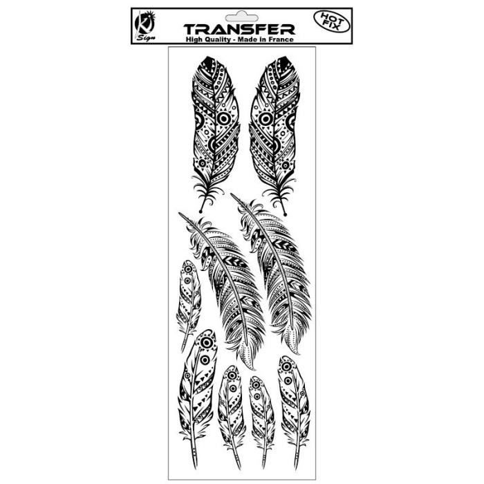 Transfert thermocollant 'Ki-Sign' Plumes 10x30cm