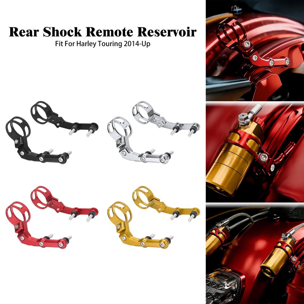 Motorcycle Shock Absorber Remote Reservoir Mounts For Harley Baggers/Touring Street Electra Road Glide Road King FLHTK 2014-Up